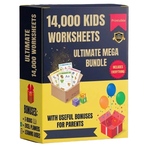 14,000 Kids Worksheets Mega Bundle